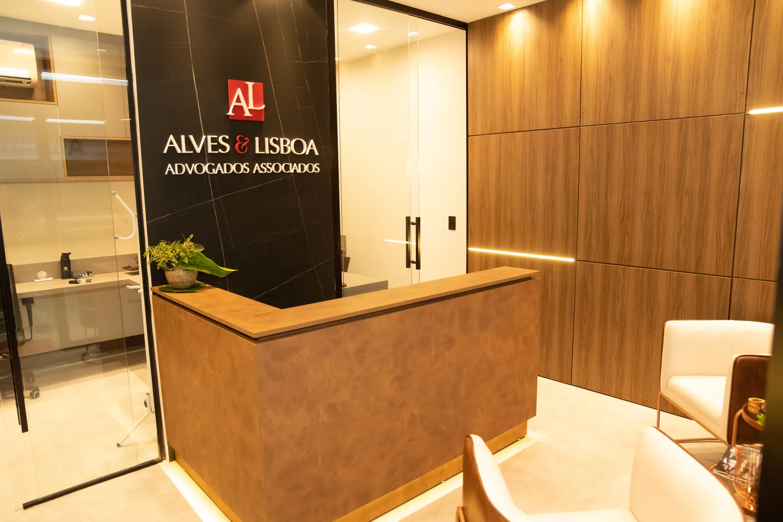 Recepção do escritório Alves e Lisboa